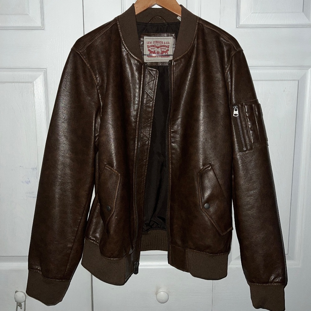 Levi Leather Bomber Jacket - image 1